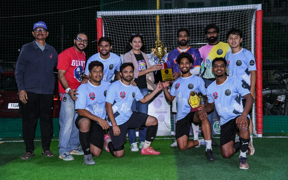 Corporate Alliance Cup football tournament at Futxall, Tellapur